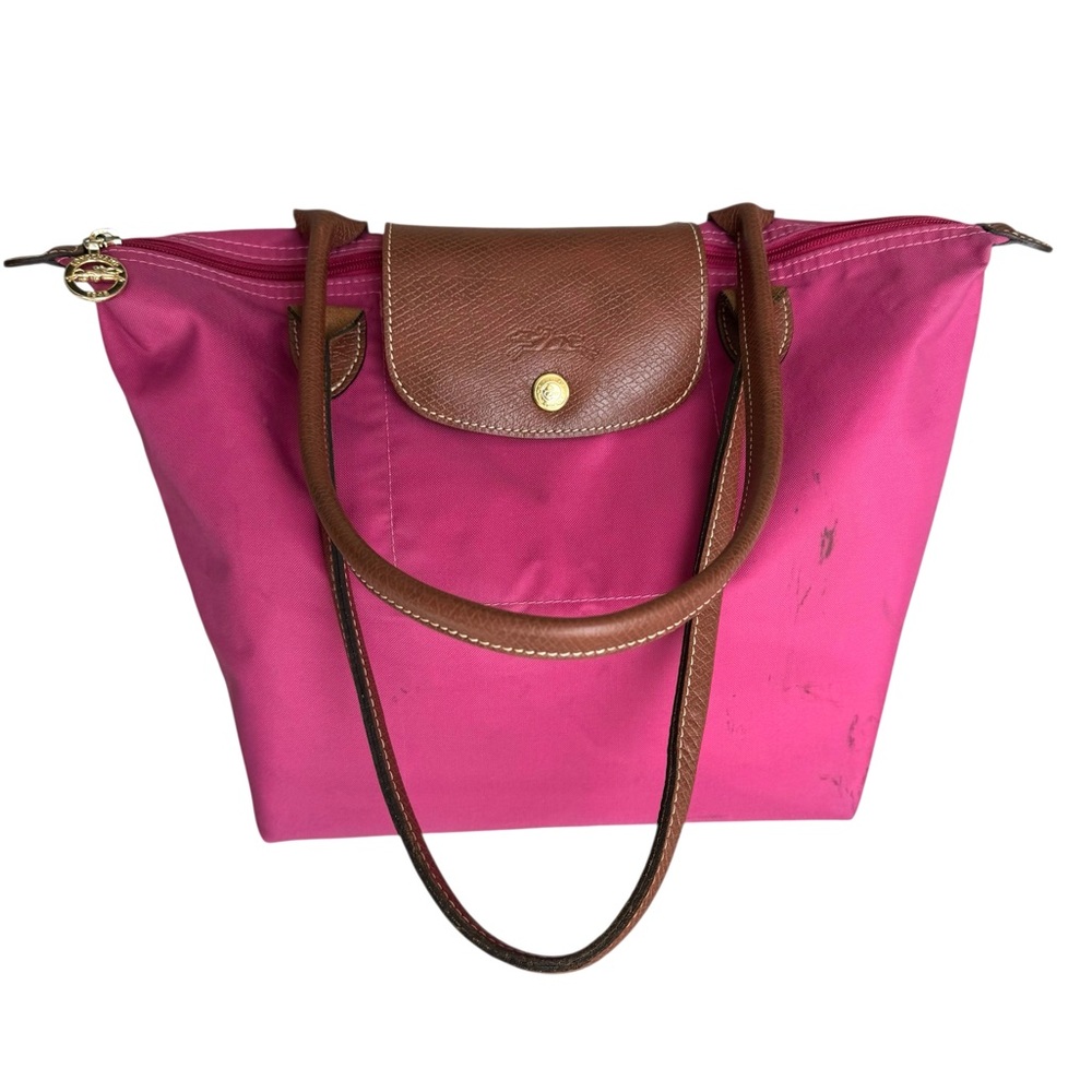 Longchamp Le Pliage Pink Nylon Leather Details Shoulder Bag Tote Bag - Picture 6 of 17